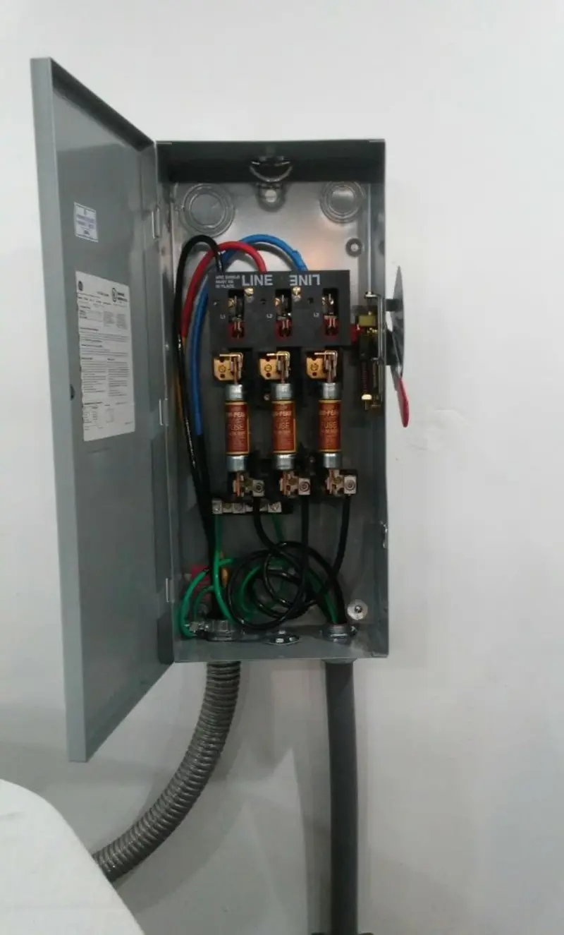Three-phase disconnect switch installed for Electrical Wiring & Rewiring in Chevy Chase